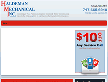 Tablet Screenshot of haldemanmechanical.com